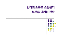 [마케팅] 인터넷 소규모 쇼핑몰의 브랜드 마케팅 전략 -노홍철닷컴-1