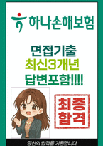 하나손해보험 면접 최종합격자의 면접질문 모음 + 합격팁 [26년 최신극비자료]-1