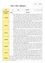 만 0세 7명 1학기 관찰일지와 해석 실제사례 관찰 작성-3