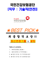 국민건강보험공단 기술직 안전 면접기출 완벽복원 1000대기업 공통질문 답안-1