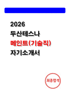 2025 두산테스나 메인트 최종합격 자기소개서 2편모음-1