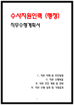 수사지원인력 직무수행계획서-1