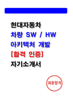 [현대자동차 자소서] 차량 SW HW 아키텍처 개발 최종합격 자기소개서 (25 인증 첨부 자소서)-1