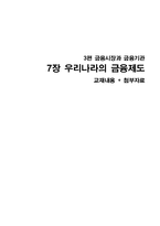 [화폐금융론] 7장 우리나라의 금융제도-1