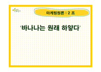 [마케팅] 바나나는 원래 하얗다 마케팅전략-2