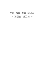 수준 측량 실습 보고서-1