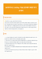 SK하이닉스 Utility 기술 자기소개서 (1)-1