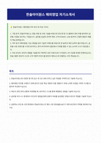 한솔아이원스 해외영업 자기소개서-1