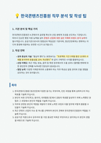 한국콘텐츠진흥원 청년인턴 자기소개서-1