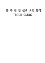 [경영학] 블루클럽(BLUE CLUB) 실패 요인 분석-1