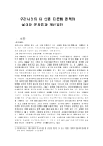 우리나라의 다 인종 다문화 정책의 실태와 문제점과 개선방안(A+)-2