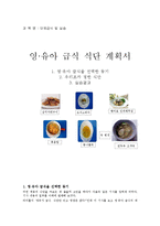 [단체급식] 영유아 급식 식단 계획서-1