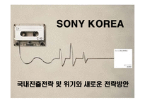 [경영전략] 소니 코리아(SONY KOREA)의 국내시장진출과 새로운 전략-1
