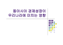 [무역개론] 동아시아 경제성장이 우리나라에 미치는 영향-1