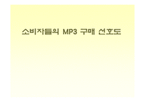[소비자행동론] [소비자행동론]MP3 시장조사-소비자들의 MP3 구매선호도를 중심으로(A+리포트)-1
