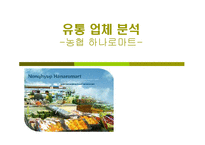 [유통관리론] [유통관리론]농협 `하나로마트` 마케팅전략 분석 및 유통 경쟁력강화를 위한 방안모색(A+리포트)-1