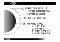 [호텔경영론] 하얏트호텔 Hyatt 국내 체인간의 비교보고서-2