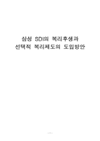 [인적자원관리] [인적자원관리]삼성 SDI 복리후생 사례조사(A+리포트)-1