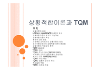 상황적합이론과 TQM-1