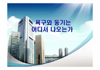 [조직행동론] 욕구와 동기-1