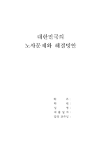 [사회경제] 대한민국의 노사문제와 해결방안-1
