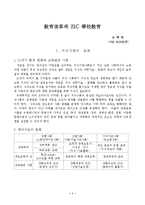 [21세기 학교교육,교육개혁,] 교육개혁과 21세기 학교교육-1