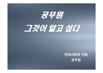 [현대사회와 직업] 공무원-1
