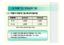 [생애주기 영양학] 아동기(학동기) 영양관리ppt(학동기의 성장발육 및 영양관리)-11