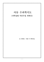 아동 수과학지도(과학실험 부분수업 계획안)-1