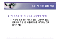 [영양학] 운동시 한 잔의 물은 생명수-18