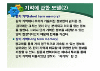 [심리학] 단기 기억과 장기 기억-5
