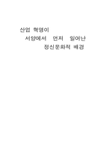 [세계사]산업혁명이 서양에서 먼저 일어난 정신문화-1