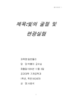빛의 굴절 및 편광실험-1