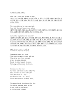 [영국문학사] 워즈워드 William Wordsworth 작품분석-4