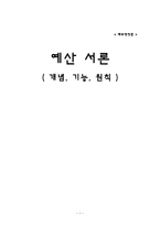 [재무행정론] 예산(개념, 기능, 원칙)-1