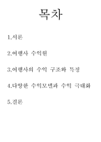 [여행사경영론] 여행사 수익모델의 다양화 및 수익극대화 방안-2