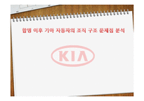 [조직혁신론] 합병 이후 기아 자동차의 조직 구조 문제점 분석-1