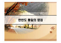 [남북관계] 한반도 통일의쟁점-1