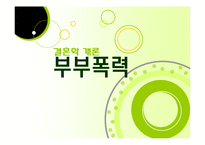 [결혼학개론] 부부폭력-1