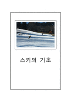 [스키] 스키의 기초 기술-1