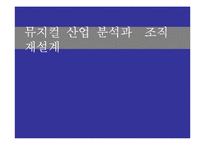 [조직설계] 뮤지컬 산업 분석과 조직 재설계-1