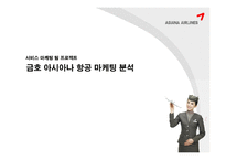 [서비스마케팅사례] 금호 아시아나 항공 마케팅분석-1