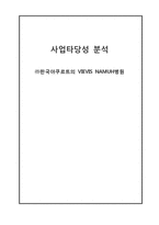 [벤처창업론] ㈜한국야쿠르트의 VIEVIS NAMUH병원 사업타당성 분석-1