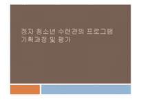 청소년 수련관의 프로그램 기획과정 및 평가-1