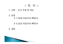 [마케팅조사] 라이벌 기업의 4P분석 -현대자동차, 삼성자동차-2