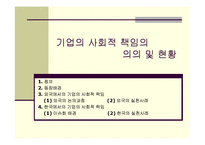 기업의 사회적 책임(CSR)의 의의 및 현황-1