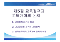 [교육정책론, 교육학과, 사범대] [교육정책론]완벽요약한 PPT자료입니다.-20