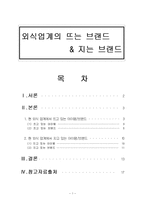[마케팅원론] 외식업계의 뜨는 브랜드 & 지는 브랜드-1