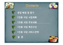 [사업계획서] 1인용 식당 사업계획서-2