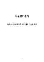 [식품평가관리] 브랜드 인지도에 따른 소비자들의 기호도 조사-1